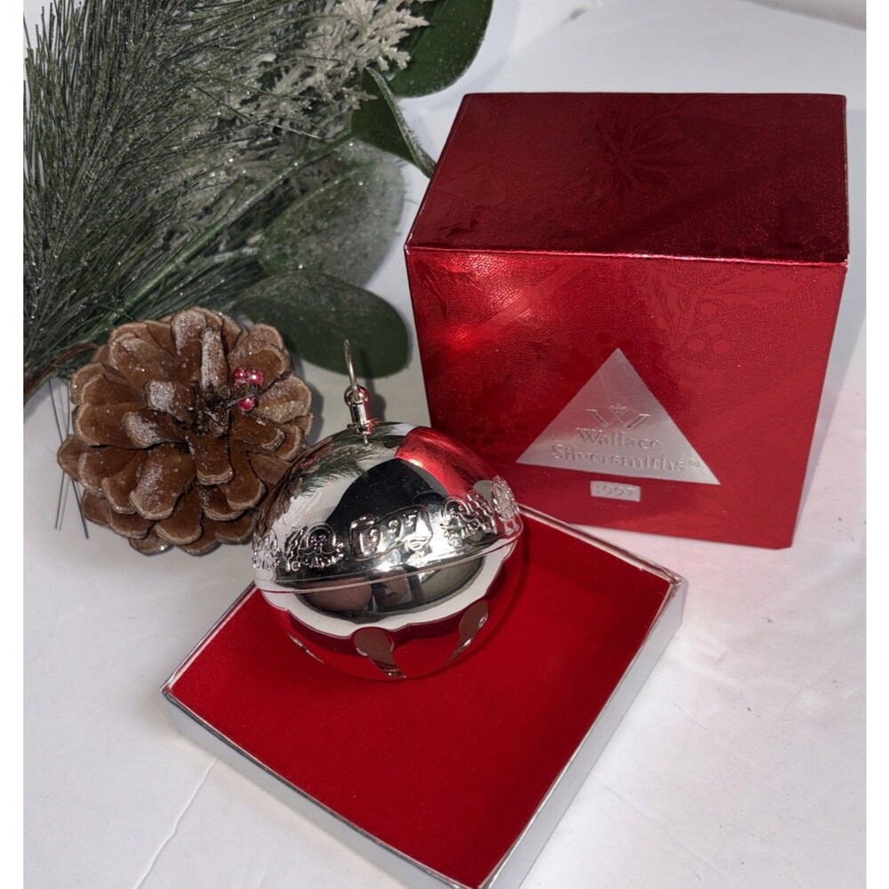 Wallace 1997 Silver-plate Bell Ornament Christmas Vintage in Original Box